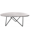 Richard sofabord i metal og marmor H40 x B100 x D80 cm - Sort/Grå marmor