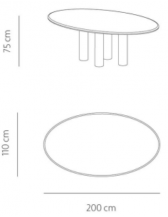Darwin ovalt spisebord i... 2