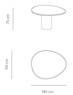 Reef spisebord i mortex H75... 2