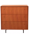 Joseé kommode i metal og teakfinér H96 x B90 x D46 cm - Sort/Teak