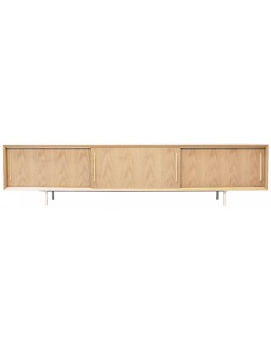 Oskar tvbord i metal og egetræsfinér...