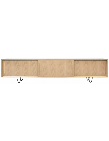 Oskar tvbord i metal og egetræsfinér...