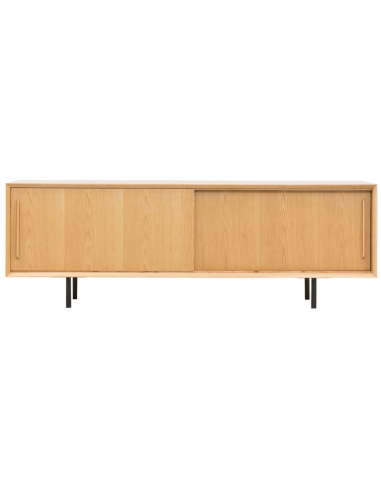 Oskar tvbord i metal og egetræsfinér...