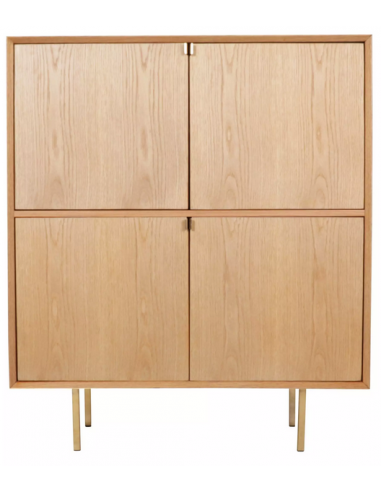 Bob highboard i metal og egetræsfinér...