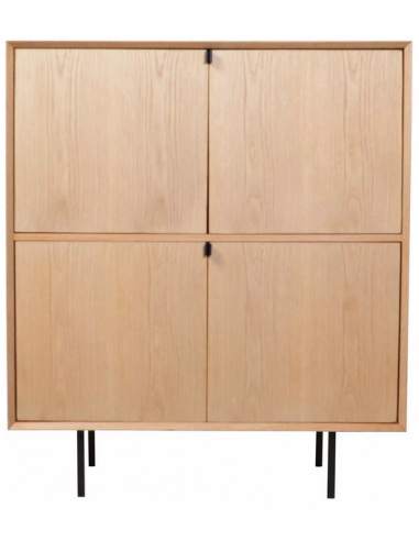 Bob highboard i metal og egetræsfinér...