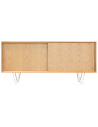 Oskar sideboard i metal og egetræsfinér H68 x B150 x D45 cm - Hvid/Eg