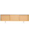 Oskar sideboard i metal og egetræsfinér H68 x B220 x D45 cm - Hvid/Eg