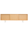 Oskar sideboard i metal og egetræsfinér H68 x B220 x D45 cm - Hvid/Eg