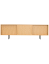 Oskar sideboard i metal og egetræsfinér H68 x B220 x D45 cm - Sort/Eg
