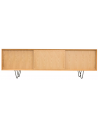 Oskar sideboard i metal og egetræsfinér H68 x B220 x D45 cm - Sort/Eg
