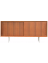 Oskar sideboard i metal og teaktræsfinér H68 x B150 x D45 cm - Hvid/Teak