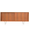 Oskar sideboard i metal og teaktræsfinér H68 x B150 x D45 cm - Hvid/Teak