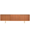 Oskar sideboard i metal og teaktræsfinér H68 x B220 x D45 cm - Guld/Teak