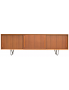 Oskar sideboard i metal og teaktræsfinér H68 x B220 x D45 cm - Sort/Teak