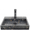 George bordmonteret håndvask 48 x 38 cm terrazzo - Sort