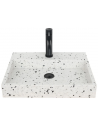 George bordmonteret håndvask 48 x 38 cm terrazzo - Gråhvid
