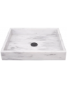 George bordmonteret håndvask 48 x 38 cm marmor - Hvid
