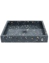 George bordmonteret håndvask 48 x 38 cm terrazzo - Sort