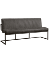 Ferro spisebænk i microfiber B135 cm - Antik metalgrå/Vintage antracit