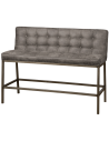 Vasco bar bænk i microfiber B130 cm - Antik metalgrå/Vintage grå