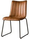 Bunol spisebordsstol i microfiber H86 cm - Sort/Vintage lysebrun