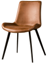 Almeria spisebordsstol i microfiber H81 cm - Sort/Vintage lysebrun