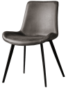 Almeria spisebordsstol i microfiber H81 cm - Sort/Vintage antracit