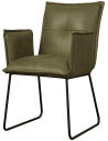 Seda spisebordsstol i microfiber H90 cm - Sort/Vintage grøn