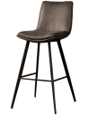 Pamplona barstol i microfiber H105 cm - Sort/Vintage antracit