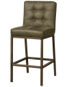 Vasco barstol i microfiber H100 cm - Antik metalgrå/Vintage grøn