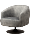 Barga rotérbar lænestol i polyester B77 cm - Sort/Grå