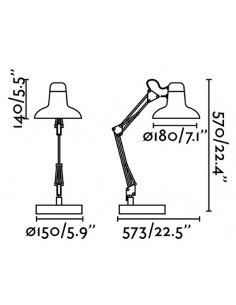 Skrivebordslampe H57 cm 1 x... 2