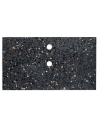 Marcel topplade med afløbshuller 80 x 45 cm terrazzo - Sort