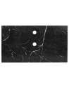 Marcel topplade med afløbshuller 80 x 45 cm marmor - Sort