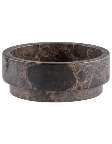 Skål i marmor H8 x Ø20 cm - Brun