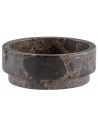 Skål i marmor H8 x Ø20 cm - Brun