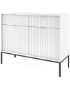 Nova sideboard i metal og møbelplade B104 cm - Sort/Hvid