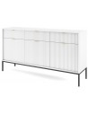 Nova sideboard i metal og møbelplade B154 cm - Sort/Hvid