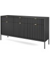 Nova sideboard i metal og møbelplade B154 cm - Sort