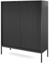 Nova highboard i metal og møbelplade B104 cm - Sort