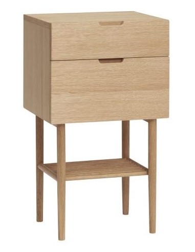 Hübsch Acorn sengebord i egetræ og...