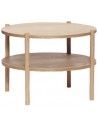 Hübsch Acorn sofabord i egetræ og egetræsfinér Ø60 cm - Eg