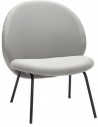 Hübsch Gather lænestol i metal og polyester H81 cm - Sort/Grå