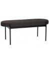 Hübsch Klint bænk i metal og polyester B110 cm - Sort/Mørkebrun
