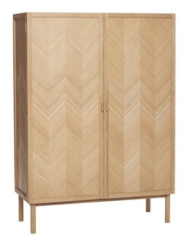 Hübsch Herringbone klædeskab i egetræ...