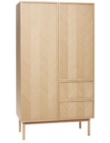Hübsch Herringbone klædeskab i egetræ...