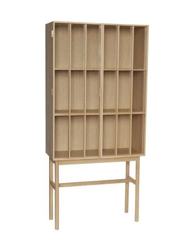 Hübsch Shoji vitrineskab i egetræ og...