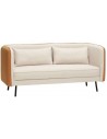 Hübsch Shade sofa i metal og polyester B170 cm - Sort/Beige/Orange