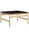 Hübsch Raw sofabord i egetræ og marmor 80 x 80 cm - Eg/Sort