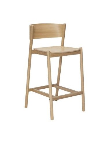 Hübsch Oblique barstol i egetræ og...